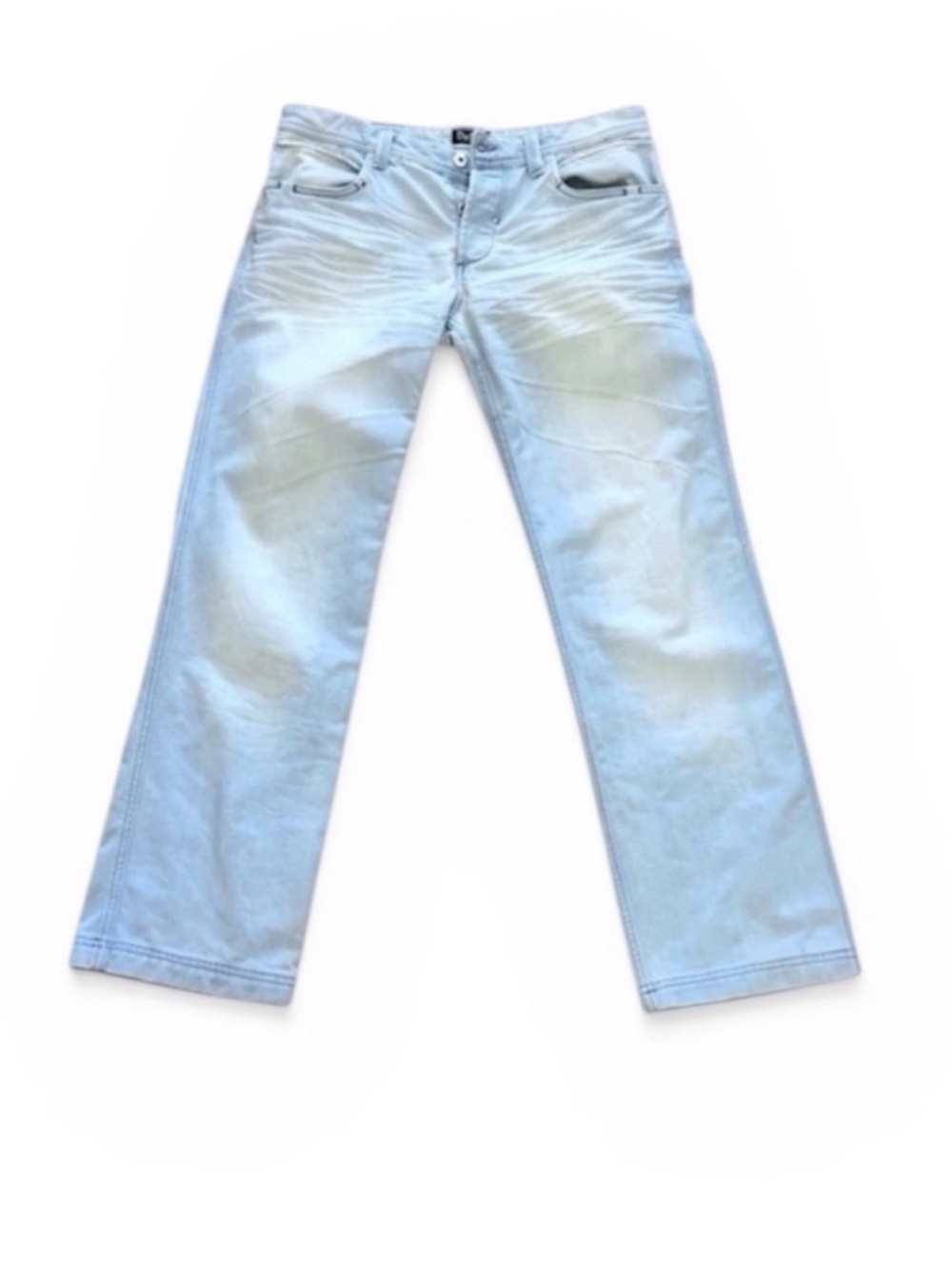 VTGE D&G Dolce & Gabbana LightBlue Faded Wash MAGIC Strght 33x29 Y2KJeans Unisex